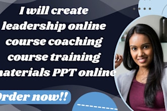 create leadership online course coaching course training materials PPT online