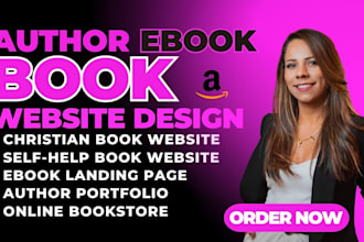 design author website, bookstore website, publisher website, ebook landing page