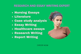 do essays in nursing, public health, literature, history, case studies