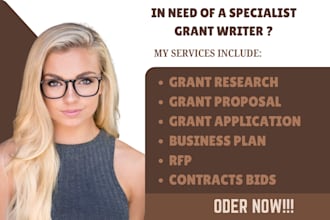 do grant writing, grant proposal, business plan, grant research, 501c3, grants