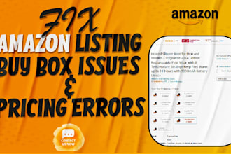 fix amazon listings buy box issues and pricing errors