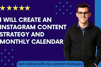 create an instagram content strategy and monthly calendar