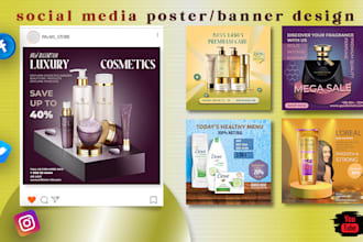 design social media, instagram post, food, fashion, and product banner or ads