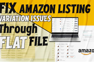 fix amazon listings issues and variation errors manually or by using flat file
