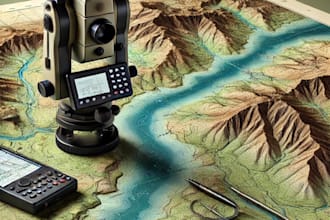 create topographic survey maps from raw survey data