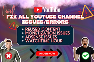 fix reused content, adsense issues, appeal youtube monetization