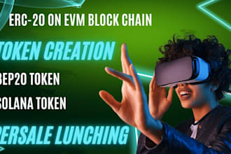 create erc20 sol bep20 token bnb evm solana custom token develop smart contract