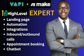 gohighlevel setup, automation, vapi ai, landing page, chatbot ai