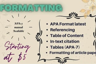 proofread and edit your apa 7 document in 8 hours