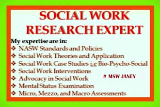 do professional social work research and consultation