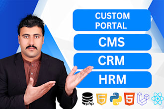 build custom portal, cms, CRM, and database solutions