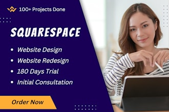 do modern business website design, redesign and squarespace website development