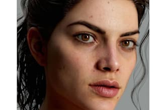 do 3d character modeling, realistic character, 3d metahuman character animation
