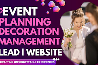 generate event planning leads, event decoration leads event management website