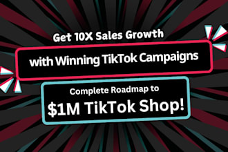 be your tiktok shop manager, specializing in tiktok marketing and tiktok ads