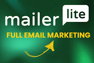 design mailerlite newsletters, landing pages, website, automation