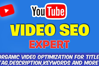 be your best youtube video SEO expert for top ranking