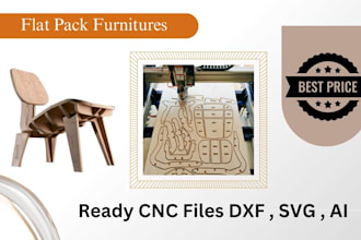 do flat pack furniture design dxf svg for cnc laser cutting