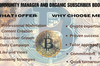 be your telegram community manager, moderator and boost engagement in crypto