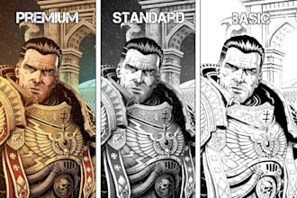 draw you as your favorite space marine chapter 40k warhammer