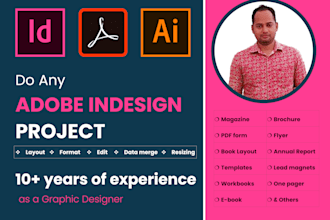 do any adobe indesign project work