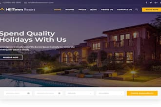 create hotel, travel booking wordpress website