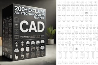 delivery 200 exclusive architectural cad objects plan pack