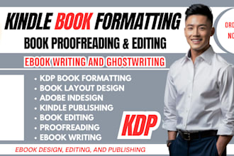 kindle book adobe indesign book formatting proofreading book editing book editor