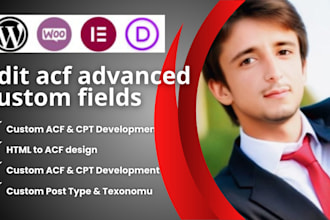 fix, create, edit acf advanced custom fields and cpt custom post types wordpress
