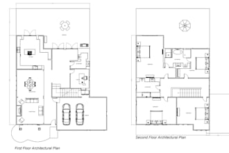 draw 2d floor plan, architectural plans in autocad