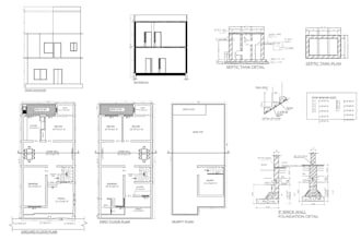 draw 2d floor plan, section, elevation plan in autocad