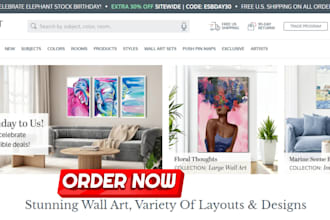 design luxury wall art shopify store print on demand artwork shopify website