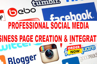 create and integrate social media business pages