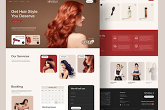 do hair website, hair extension, spa website, beauty website