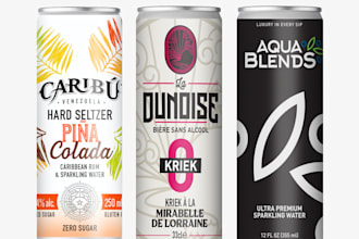 a striking and original label for your beer, hard seltzer and wine