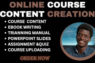 do online course creation course curriculum training manual course content