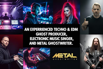 techno edm ghost producer electronic singer metal ghost writer rap producer