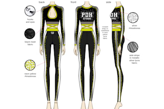 create accurate illustrations of your cheerleading uniforms