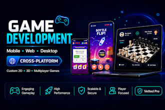 develop your game for mobile, web or desktop