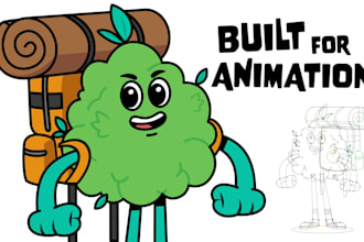 design custom 2d cartoon characters ready for animation