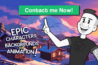 design vector characters and backgrounds for animation