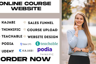 do course website online course website lms website kajabi thinkific teachable