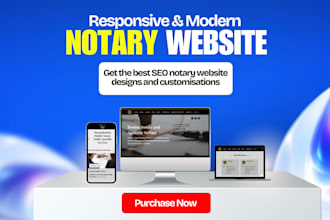 build notary website, notary landing page, and notary logo