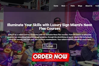 design neon website neon light website neon sign website neon customizer website