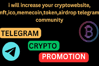 promote crypto, new token, solana, nft, defi project to telegram subscribers