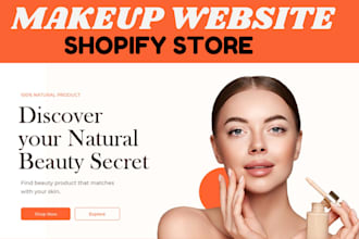 design private label makeup shopify store skincare dropshipping beauty website