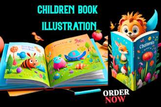 do children story book illustration, and design picture book and cover design