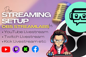 setup or fix obs studio streamlabs for twitch, youtube, facebook live streaming