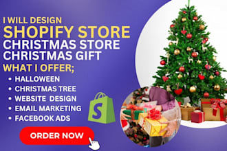 design christmas shopify store christmas tree decorations christmas gift website