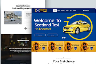 design taxi booking website chauffeur website limousine website vtc website